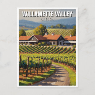 Postal Viajes en el valle de Oregon Willamette