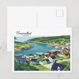 Postal Viajes en Ilustracion de Canadá en Terranova