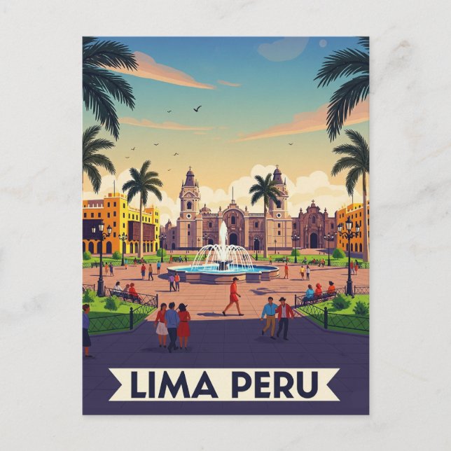 Postal Viajes en Lima (Anverso)