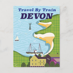 Postal Viajes En Tren Devon