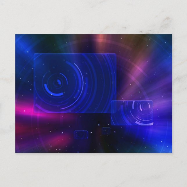 Postal Viajes espaciales (Anverso)