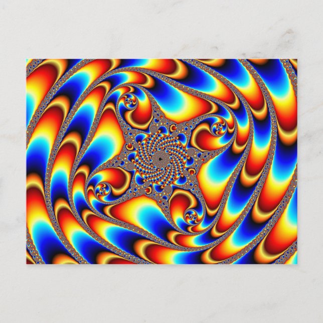 Postal Viajes espaciales - Fractal (Anverso)