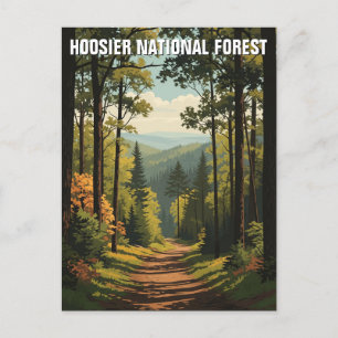 Postal Viajes forestales nacionales de Indiana Hoosier