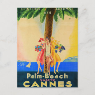 Postal Viajes franceses de Cannes de época