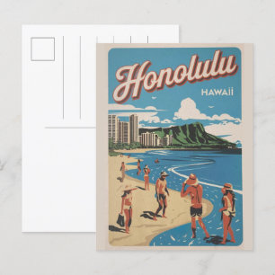 Postal Viajes Honululu, regalos de playa tropical de Hawá