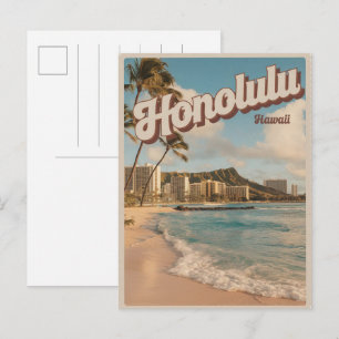 Postal Viajes Honululu, regalos de playa tropical de Hawá