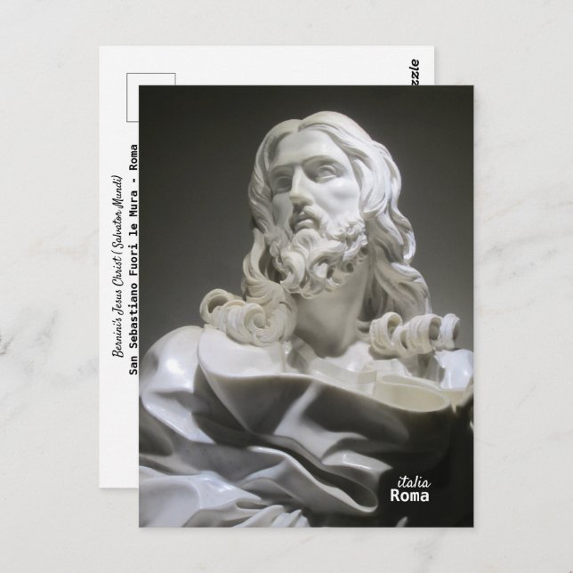 Postal Viajes | Italia - Roma - Escultura de Bernini Cris (Anverso / Reverso)
