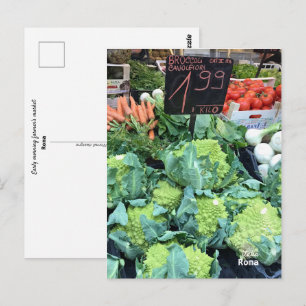 Postal Viajes   italia - Roma, mercado de agricultores