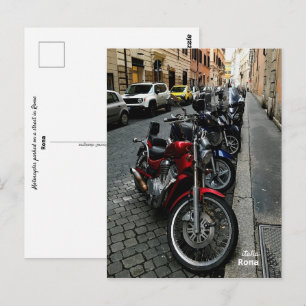 Postal Viajes   Italia - Roma, motocicletas estacionadas