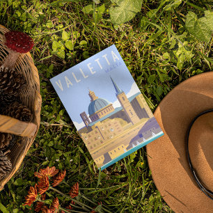 Postal Viajes modernos en malta en La Valeta