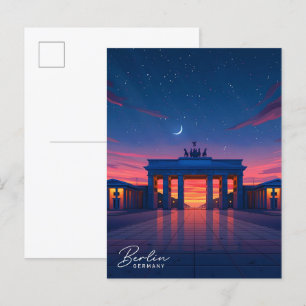 Postal Viajes nocturnos en Berlín Alemania