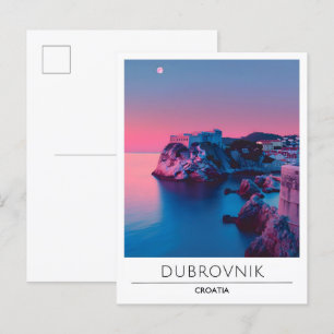 Postal Viajes nocturnos en Dubrovnik Croacia