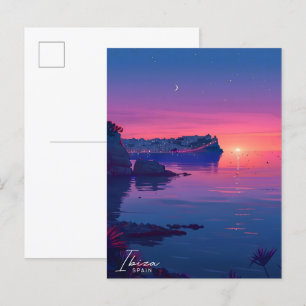 Postal Viajes nocturnos en Ibiza España
