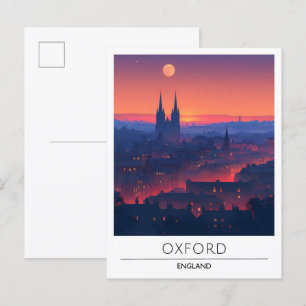Postal Viajes nocturnos en Oxford Inglaterra