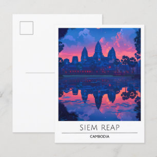Postal Viajes nocturnos en Siem Reap Cambodia