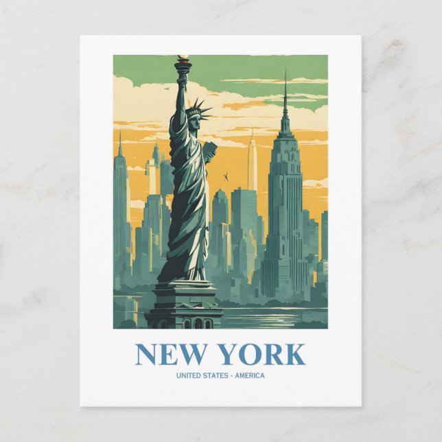 Postal Viajes nostálgicos de Nueva York (Anverso)
