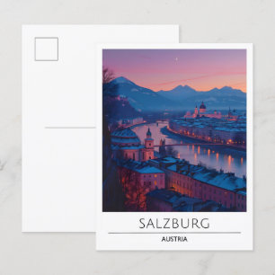 Postal Viajes por el amanecer en Salzburgo Austria
