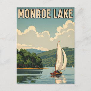 Postal Viajes por el lago Indiana Monroe