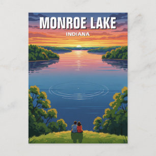 Postal Viajes por el lago Indiana Monroe