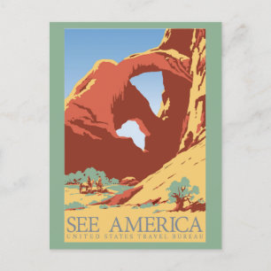 Postal Viajes por el Parque Nacional de Arcos Vintage