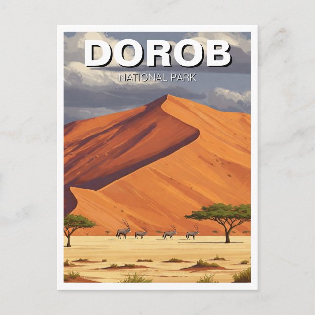 Postal Viajes por el Parque Nacional Dorob de Namibia (Anverso)