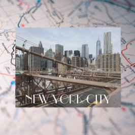 Postal Viajes por el Skyline Lower Manhattan de Nueva Yor