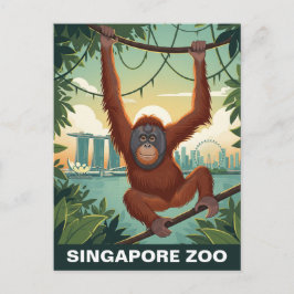 Postal Viajes por el zoológico de Singapur