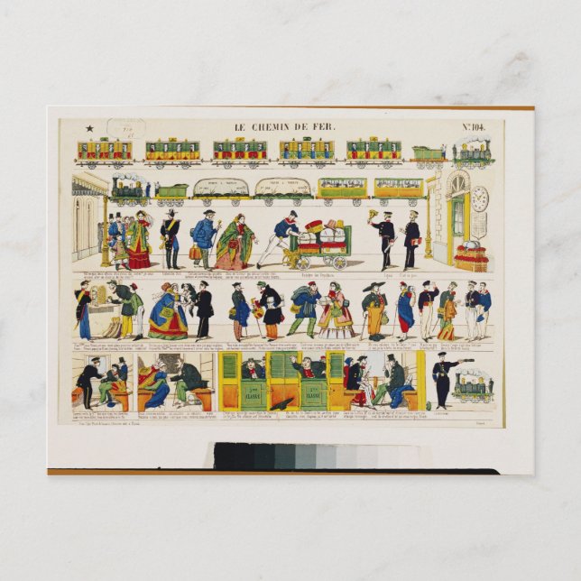 Postal Viajes por ferrocarril, c.1850 (Anverso)