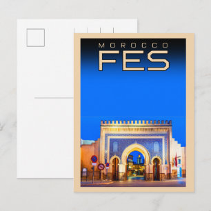 Postal Viajes por la antigua ciudad medina FES Marruecos