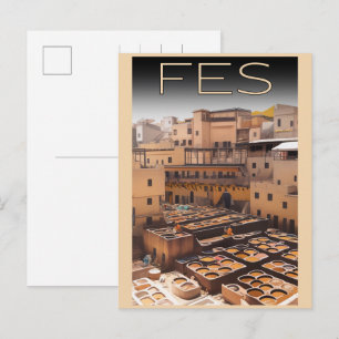 Postal Viajes por la antigua medina de FES Marruecos vint