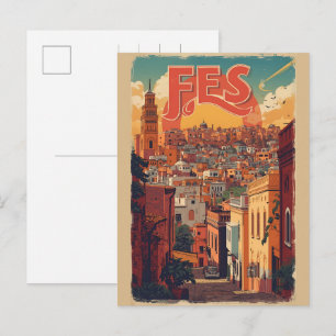 Postal Viajes por la antigua medina de FES Marruecos vint