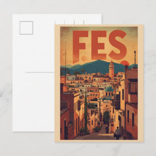 Postal Viajes por la antigua medina de FES Marruecos vint