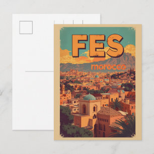 Postal Viajes por la antigua medina de FES Marruecos vint