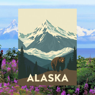 Postal Viajes por la naturaleza virgen de Alaska