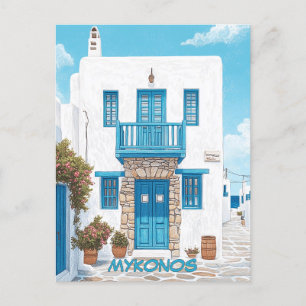 Postal Viajes por las calles de Mykonos