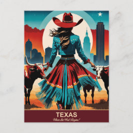 Postal Viajes por Texas: Donde empieza Occidente