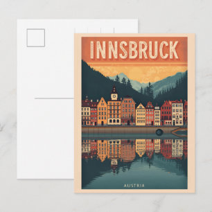 Postal Viajes retro Innsbruck Tirol - Regalos de los Alpe