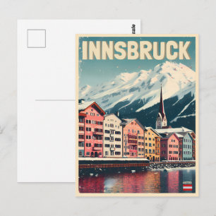 Postal Viajes retro Innsbruck Tirol - Regalos de los Alpe