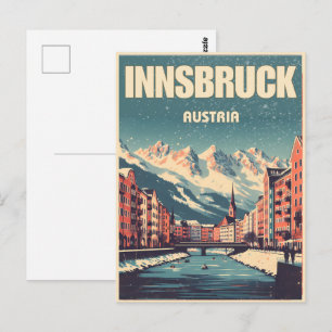 Postal Viajes retro Innsbruck Tirol - Regalos de los Alpe