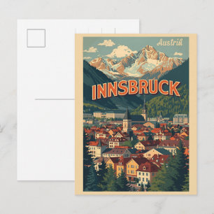 Postal Viajes retro Innsbruck Tirol - Regalos de los Alpe