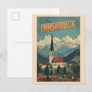 Postal Viajes retro Innsbruck Tirol - Regalos de los Alpe