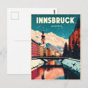 Postal Viajes retro Innsbruck Tirol - Regalos de los Alpe