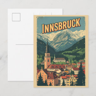 Postal Viajes retro Innsbruck Tirol - Regalos de los Alpe