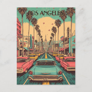 Postal Viajes Retro Los Ángeles