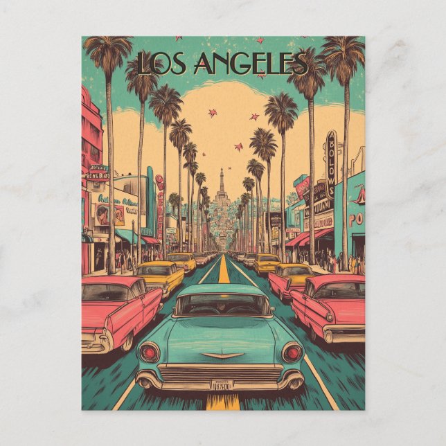 Postal Viajes Retro Los Ángeles (Anverso)