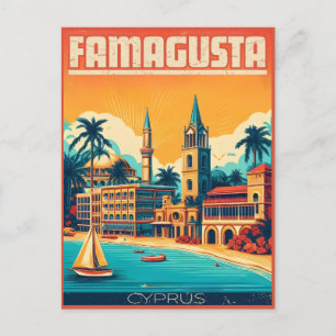 Postal Viajes retro Regalos de Famagusta Beach Cyprus