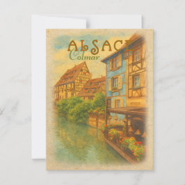 Postal Viajes Retro Vintage - Colmar Alsace Francia