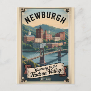Postal Viajes Retro Vintage Newburgh Nueva York
