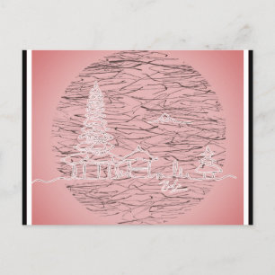 Postal Viajes rosados de Bali Indonesia