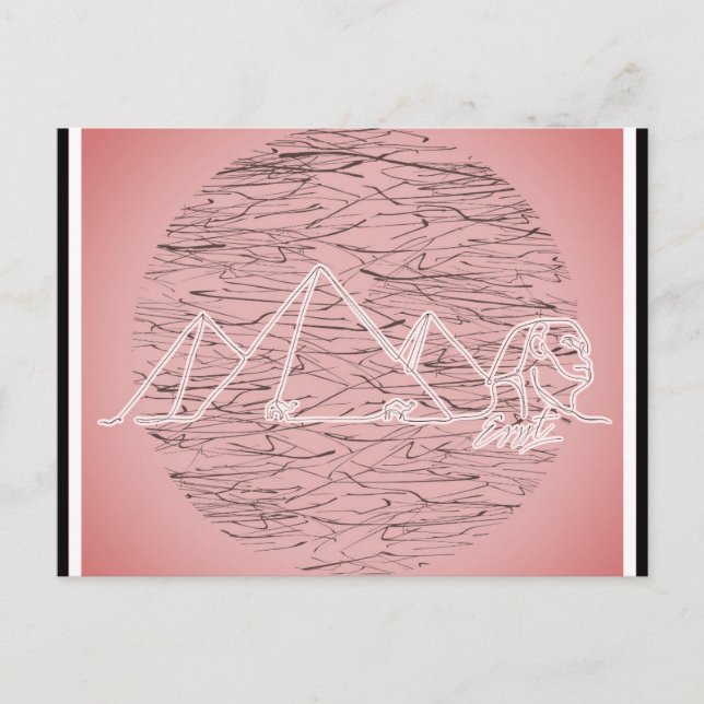 Postal Viajes rosados en pirámides de Egipto (Anverso)